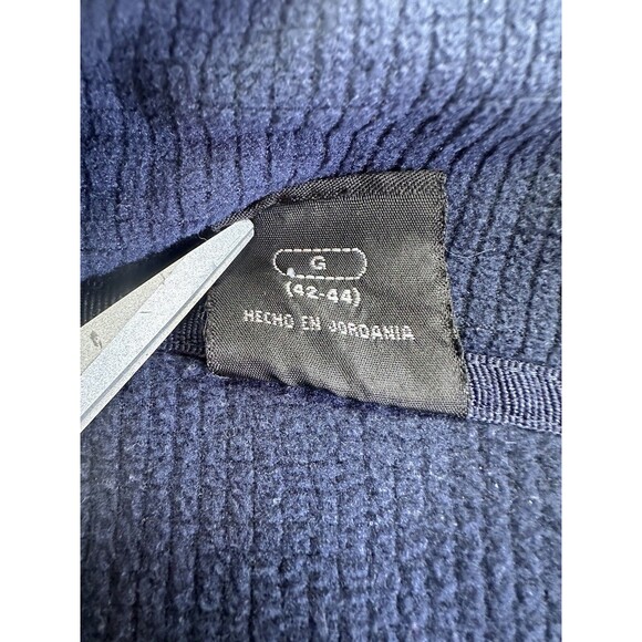 Starter Pullover Sweatshirt Blue Y2K Ribbed Knit 1/4 Zip Men's Large Long Sleeve - Picture 4 of 8